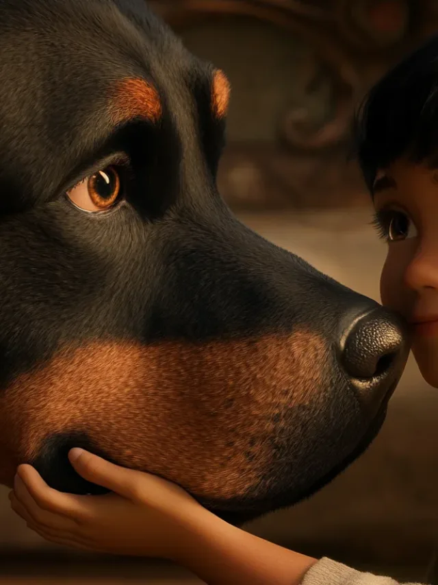 criança e cachorro